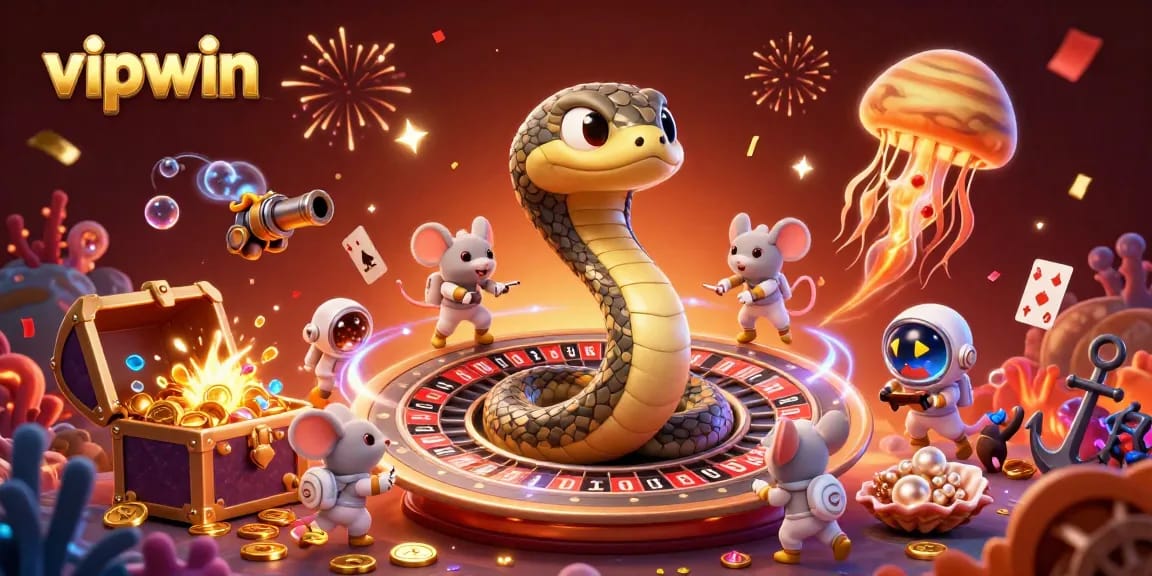 Experience thrilling gameplay at vipwin with vibrant space-themed casino elements and animated characters.