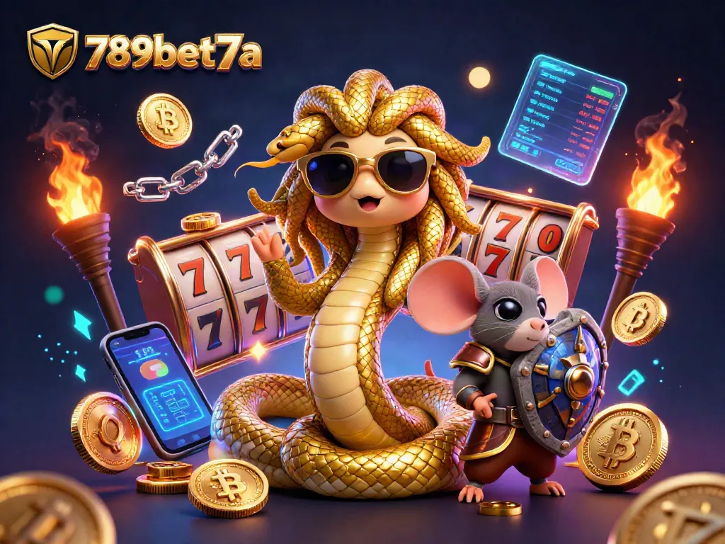 Engage with 789bet7a’s exciting slot reels and jackpot with a delightful 3D casino illustration.