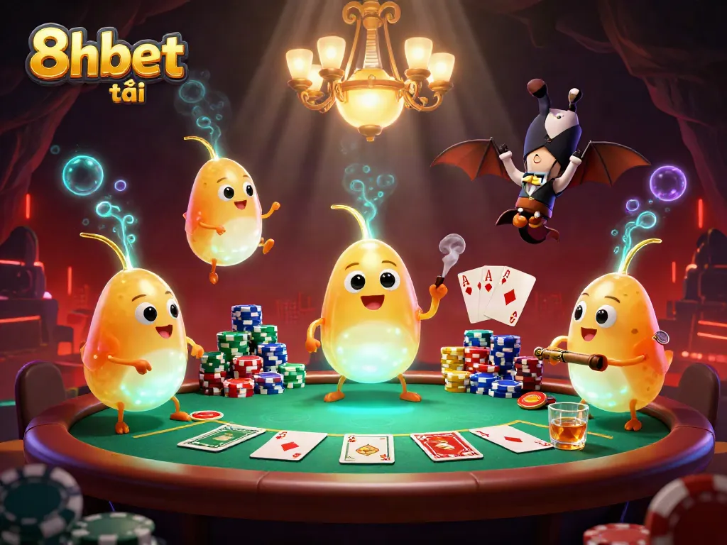 Experience the thrilling 8xbet tải adventure in an exciting cave casino scene with bioluminescent glowworms.