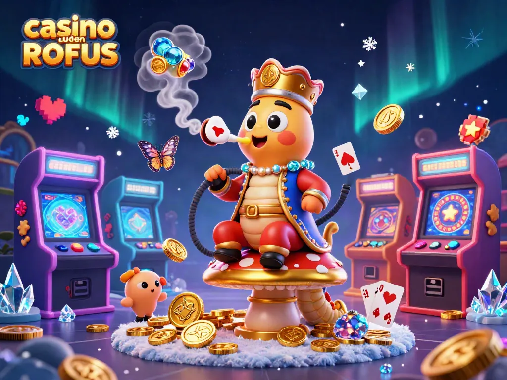 Play exciting games at casino uden ROFUS with vibrant characters and engaging casino elements.