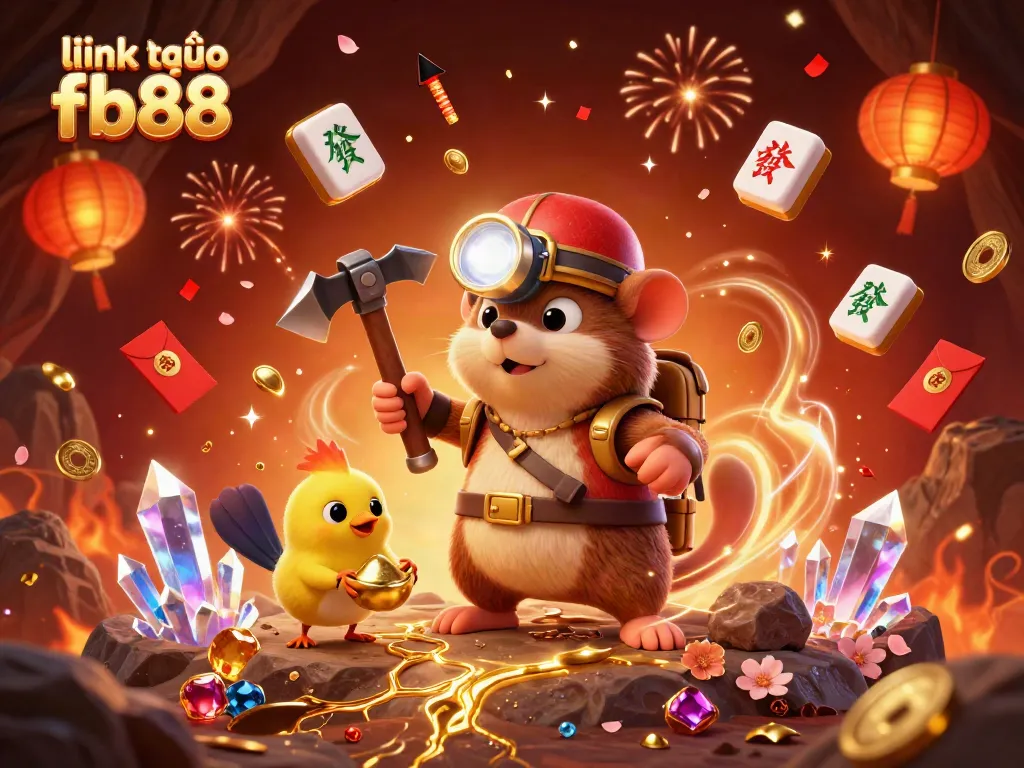 Experience link vào fb88 with a vibrant scene showcasing gaming thrills and treasure hunting adventures.