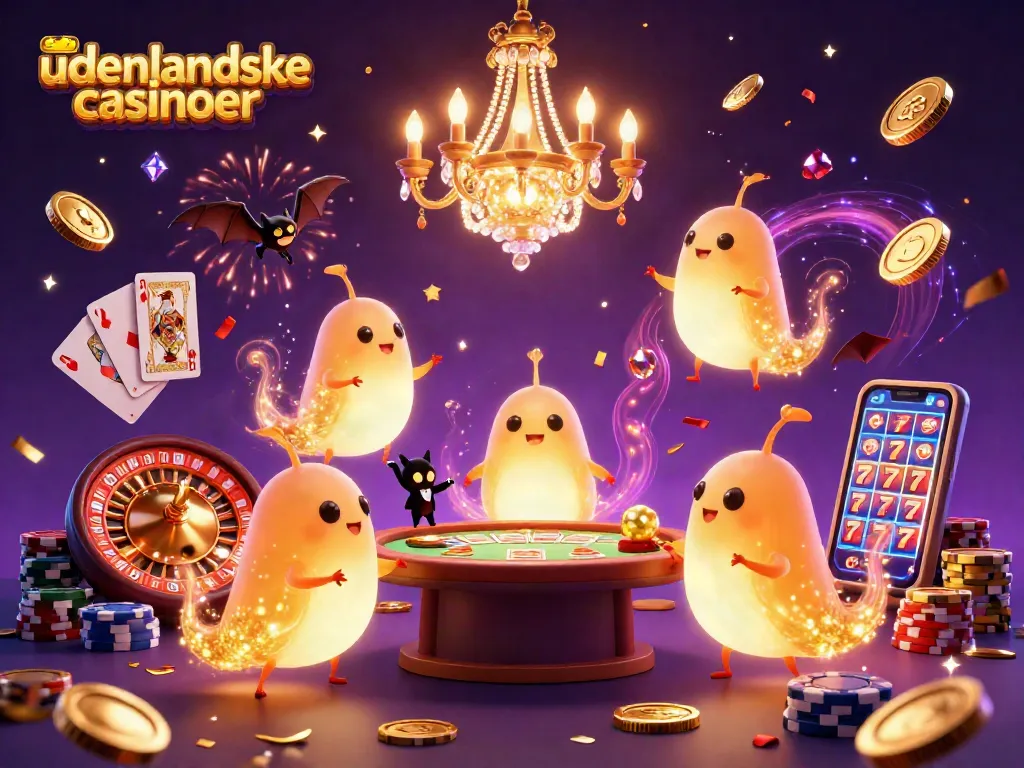 Join the fun at udenlandske casinoer as glowing characters illuminate a vibrant gaming scene.