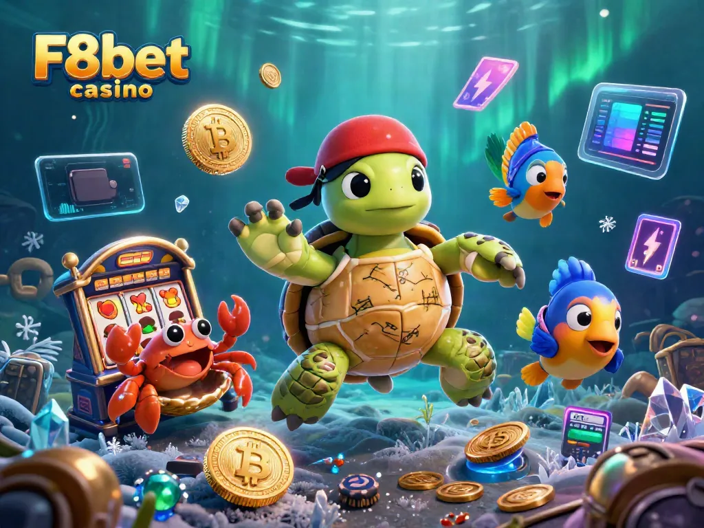 Engage in exclusive gaming at F8bet casino with vibrant 3D characters and immersive treasure elements