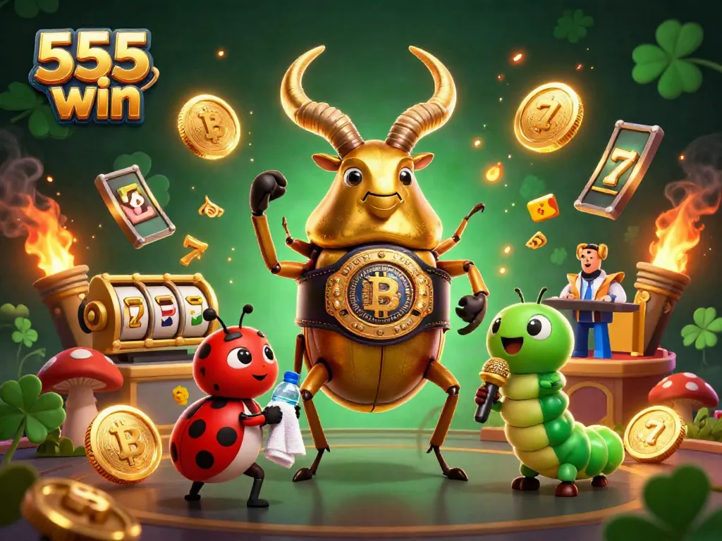 Experience the excitement of 555 win with vivid casino elements and dynamic characters.