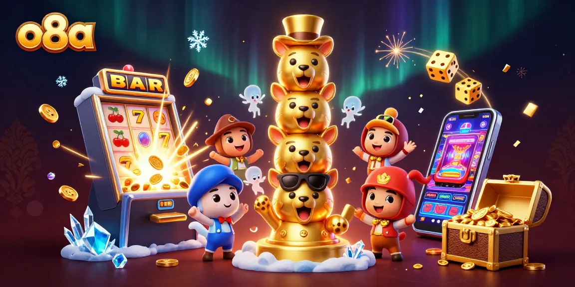 Experience the excitement of o8a with vibrant slot machines and enchanting casino visuals.